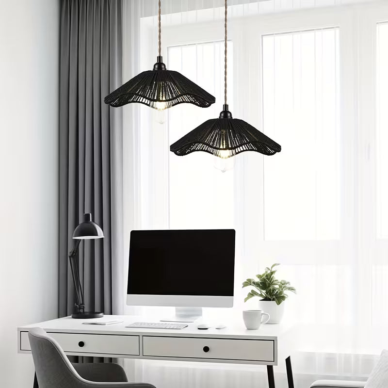 Woven Umbrella Pendant Light Shade